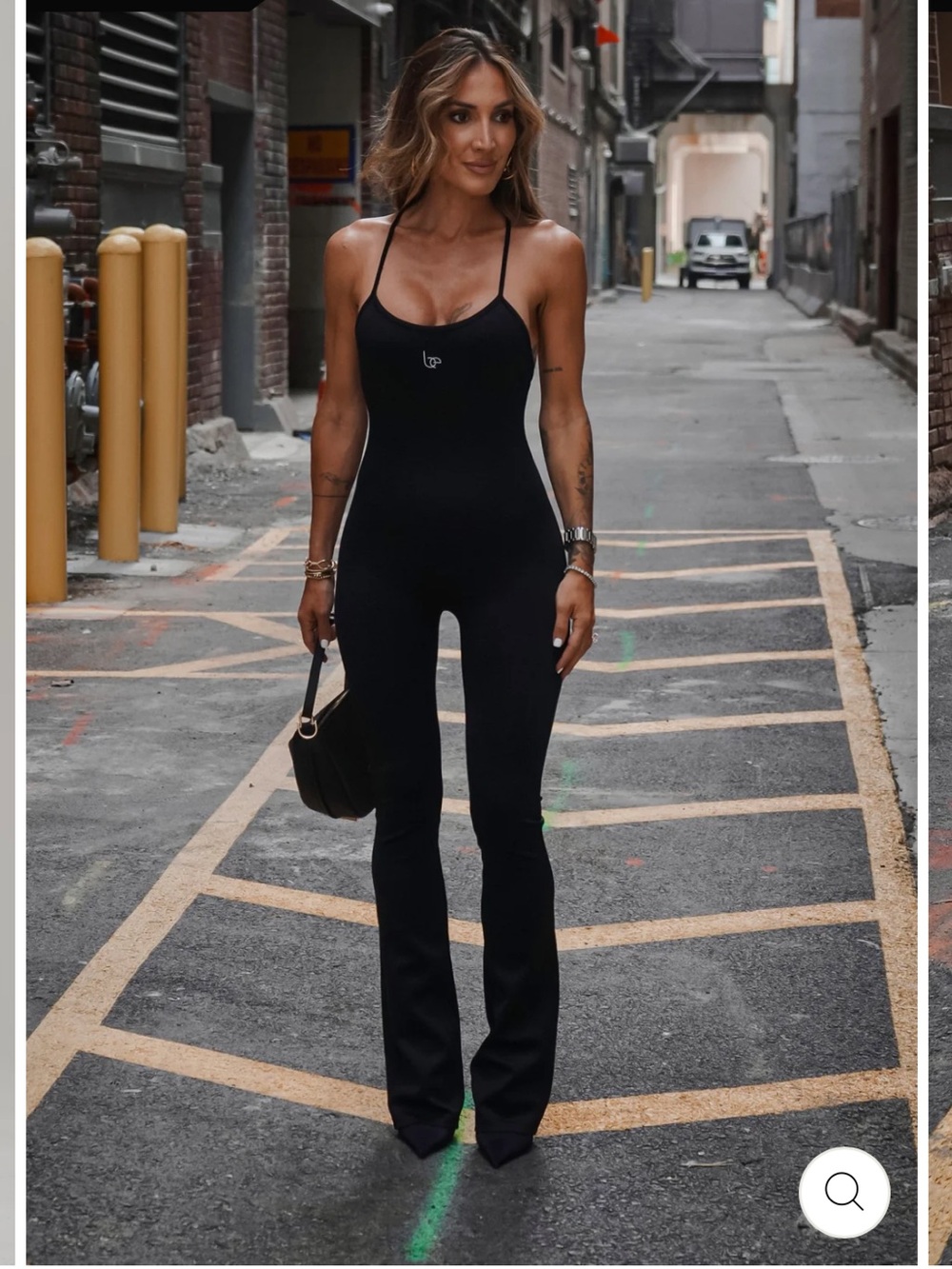 Beyond Egreis Slim Fit Black Jumpsuit with Spaghetti Straps Size M